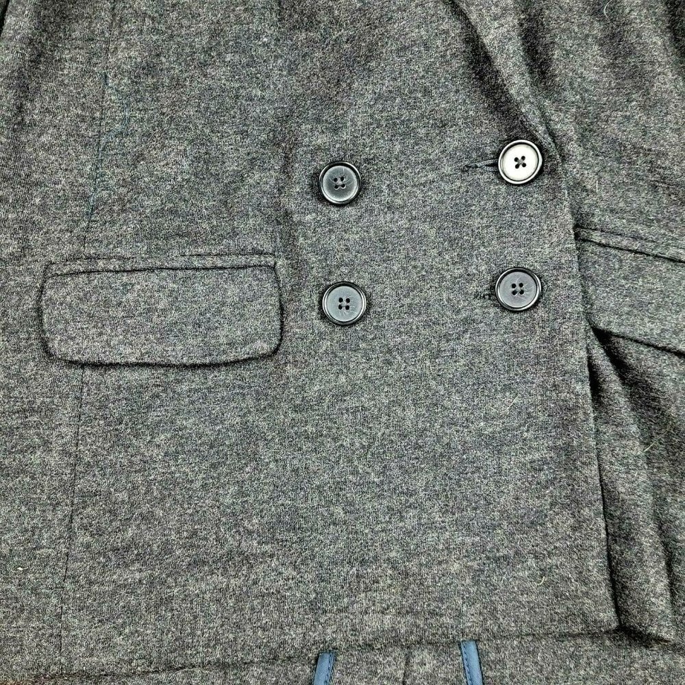 J.Crew Classic 100% Wool Double Breasted Gray Pea Coat Size 2 EUC - Picture 4 of 8